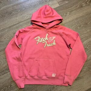 2000s Y2K Abercrombie & Fitch Track Pink Sweatshirt Hoodie